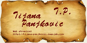 Tijana Panjković vizit kartica